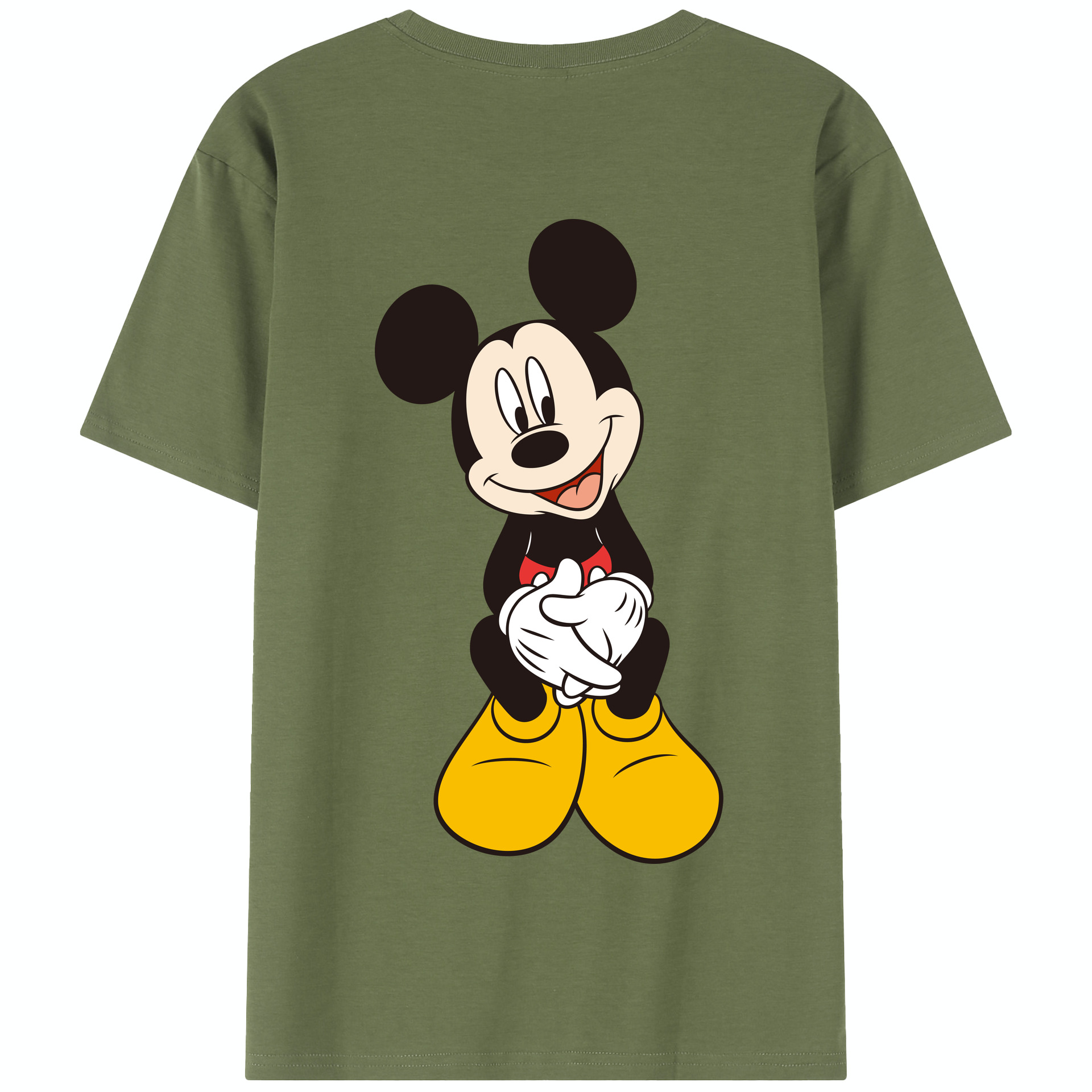 （画像用） ミッキーマウス Mickey Mouse 綿100％半袖Tシャツ（背面プリント）